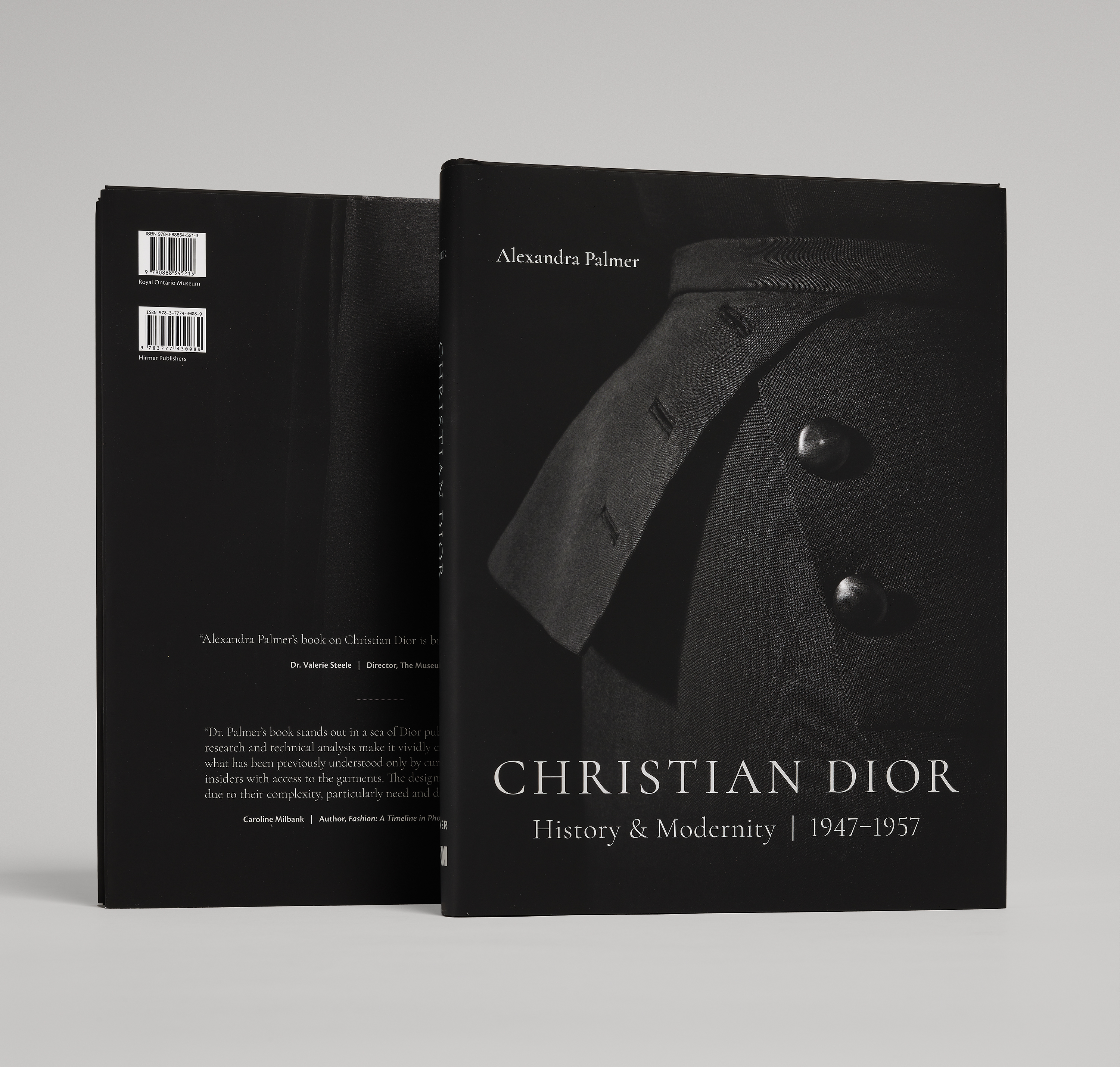 Front and back covers of the book Christian Dior: History and Modernity, 1947-1957