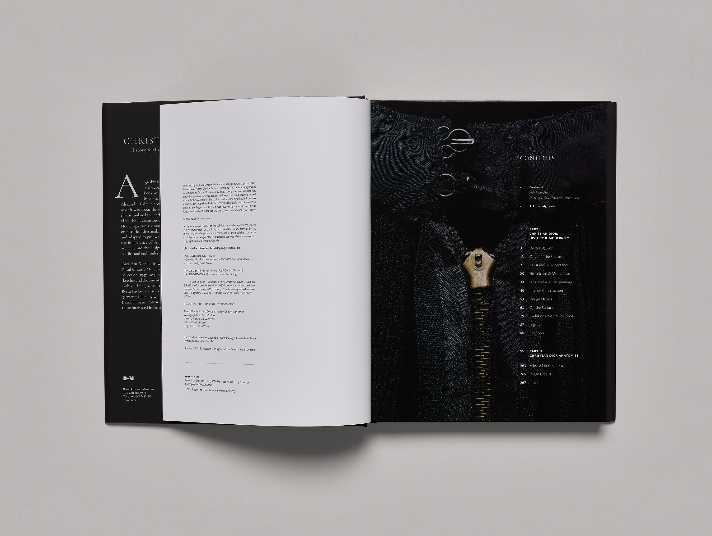 A spread from the book Christian Dior: History and Modernity, 1947-1957