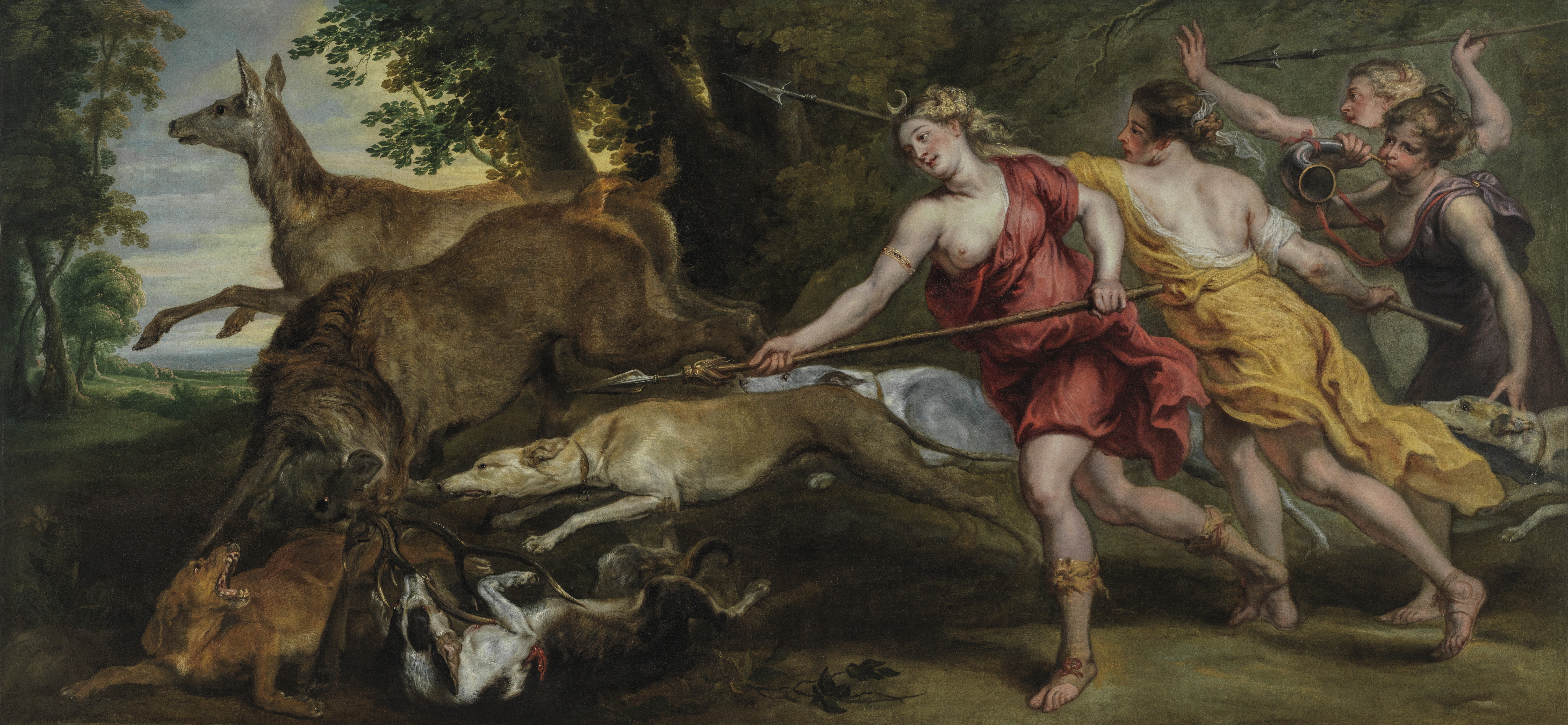 Peter Paul Rubens (1577-1640) and Studio, Diana Hunting with her Nymphs, c.1636-37. Oil on canvas. Antwerp, The Phoebus Foundation.