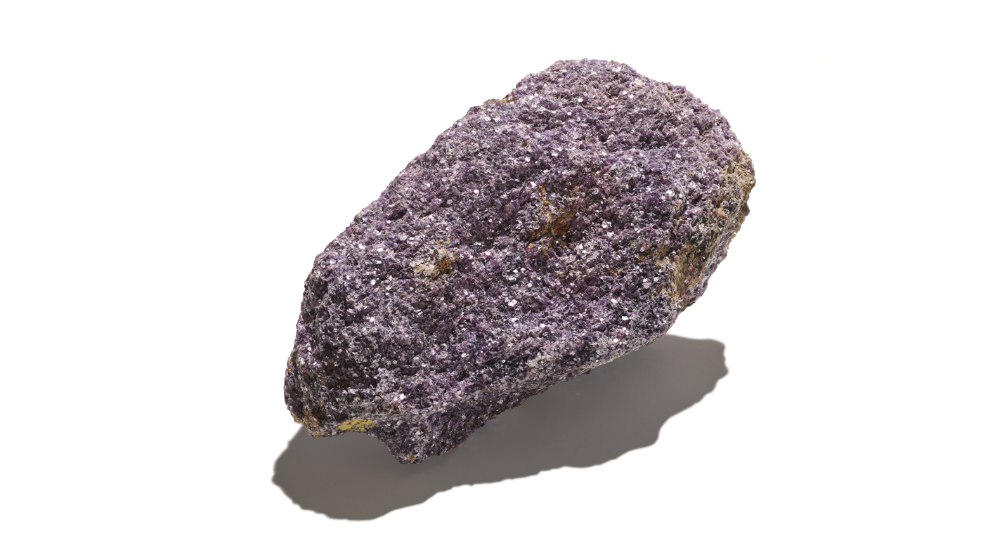 Lithium (in lepidolite from Silver Leaf Mine), Manitoba, Canada. Image ©ROM.