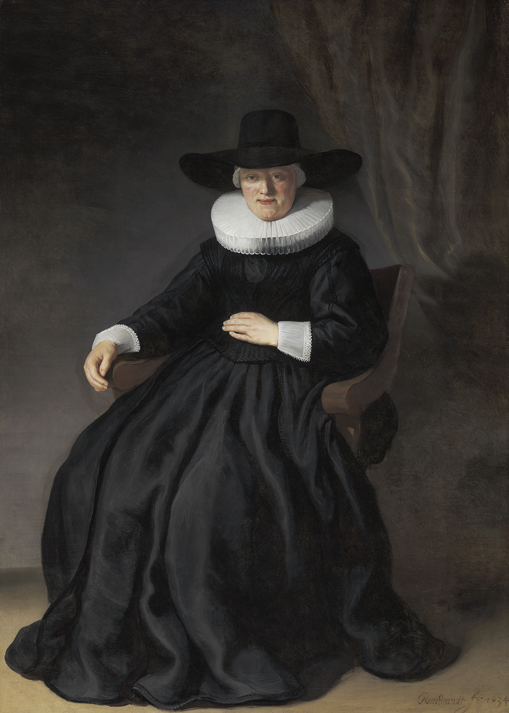 Peinture à l'huile d'une femme par Rembrandt van Rijn