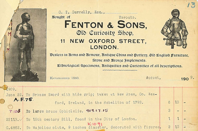 FENTON & SONS, Old Curiosity Shop, 1 New Oxford Street, London, Books of Natural History, Interpreters to Her Majesty the Queen & Princes of Wales, 13, 189.