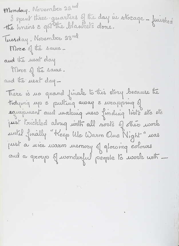 Facsimile of a page from Burnham's journal. See transcript below.