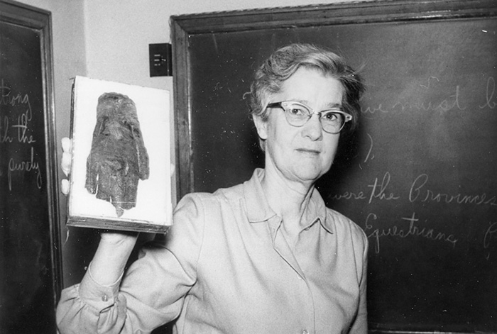 Ella Martin teaching at Selkirk Collegiate Vocational Institute in 1960. 