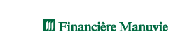 Logo de la Financière Manuvie avec des lettres stylisées vertes et un emblème vert.