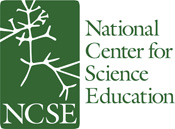 National Center for Science Education NCSE logo with stylized green text and a white tree branch graphic on green background.