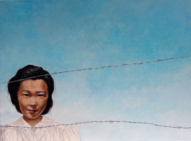 Peinture d'une jeune fille (Lillian Michiko Blakey).