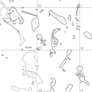 Quarry map of the Wendiceratops bonebed showing the locations of the excavated bones. Credit: David Evans