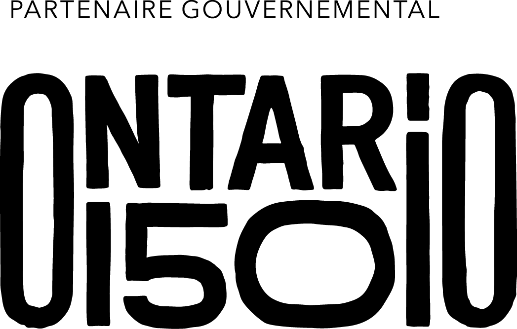 Logo du Musée royal de l'Ontario avec des lettres blanches stylisées sur fond noir.