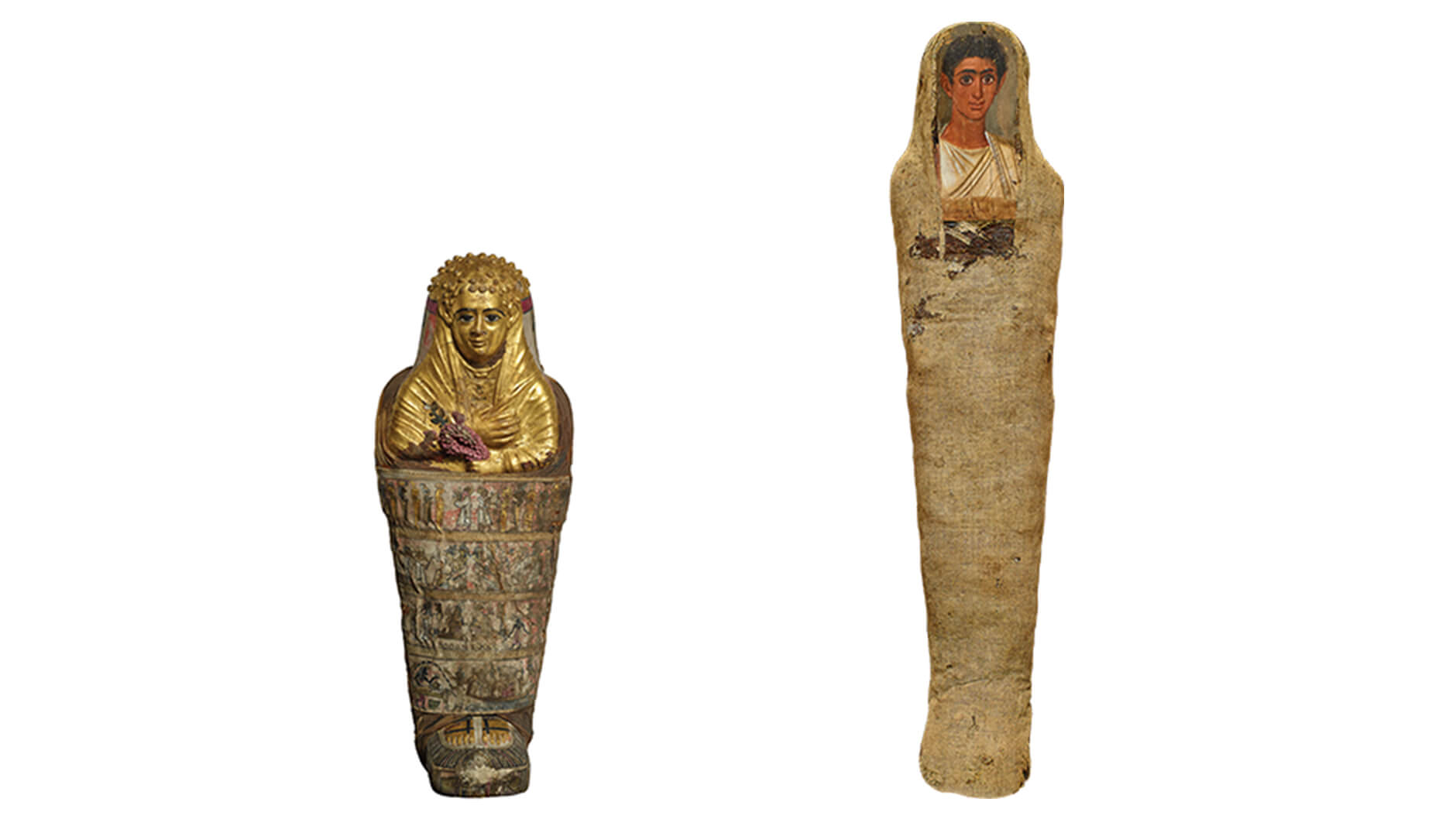 Momie d'un jeune garçon et d'un jeune homme