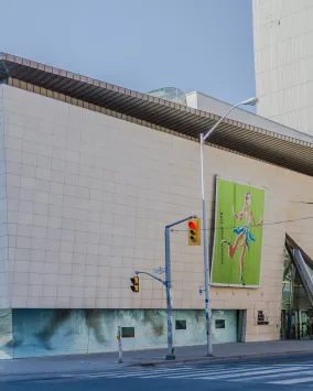 Street view of large building