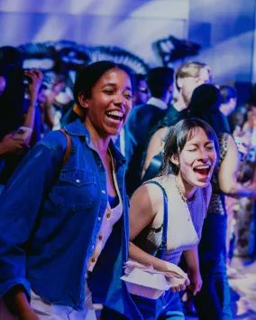 image of two women having fun at Rom after Dark