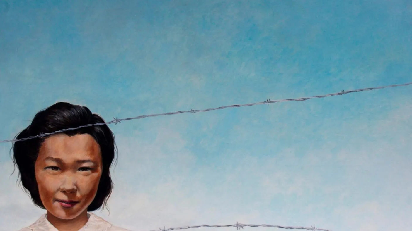 Peinture d'une jeune fille (Lillian Michiko Blakey).