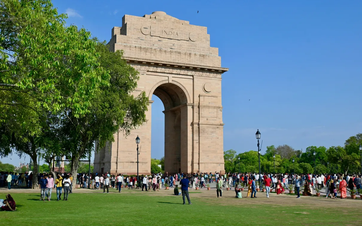 A large stone arch