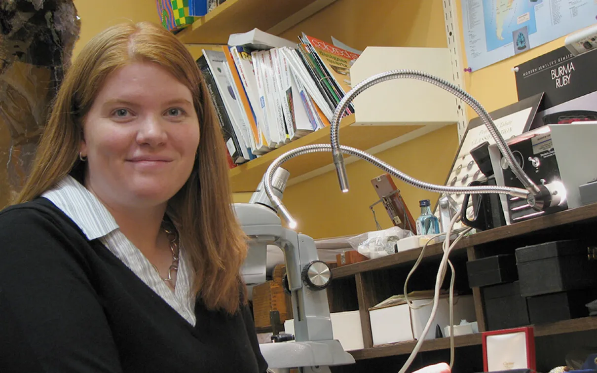 Kim Tait in the lab.

