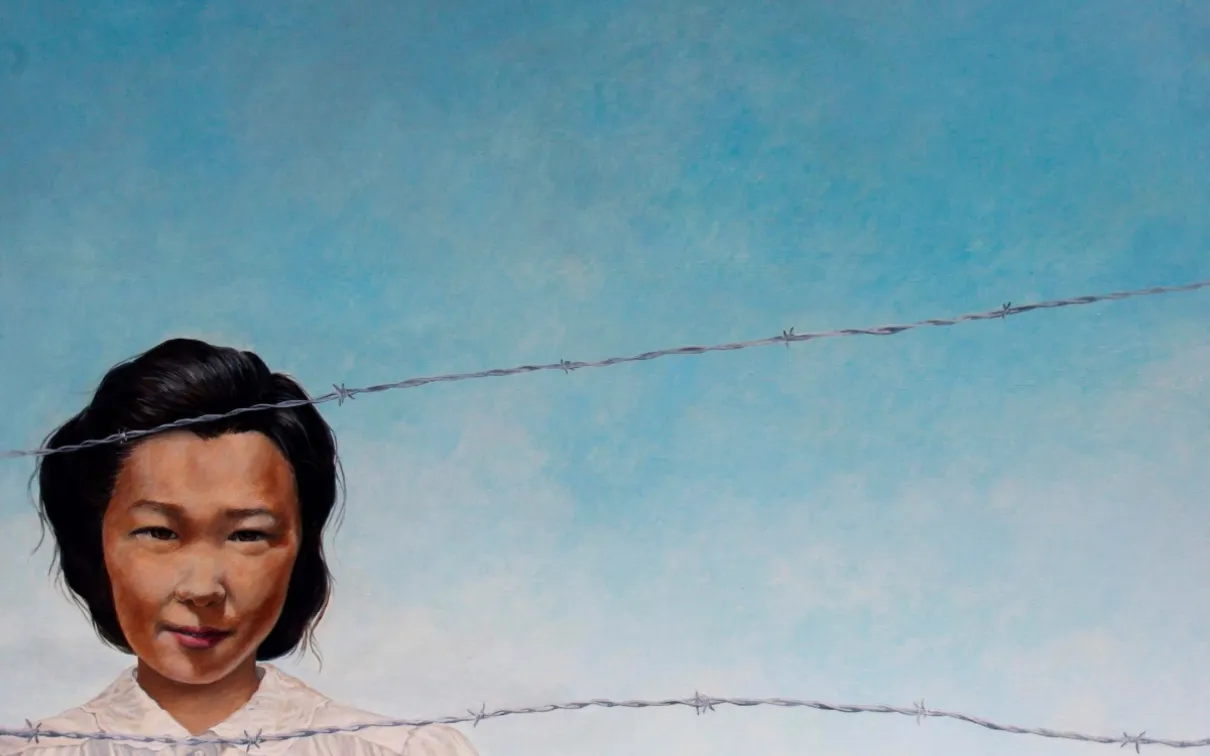 Peinture d'une jeune fille (Lillian Michiko Blakey).