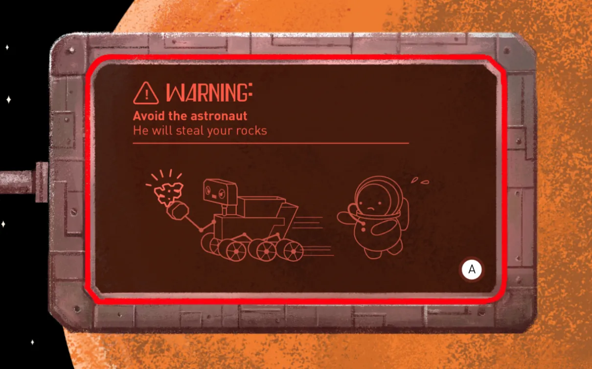 écran d'erreur des rogue rovers
