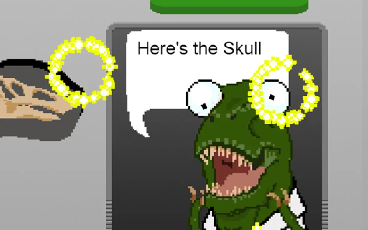 an animated dinosaur wearing a white shirt
