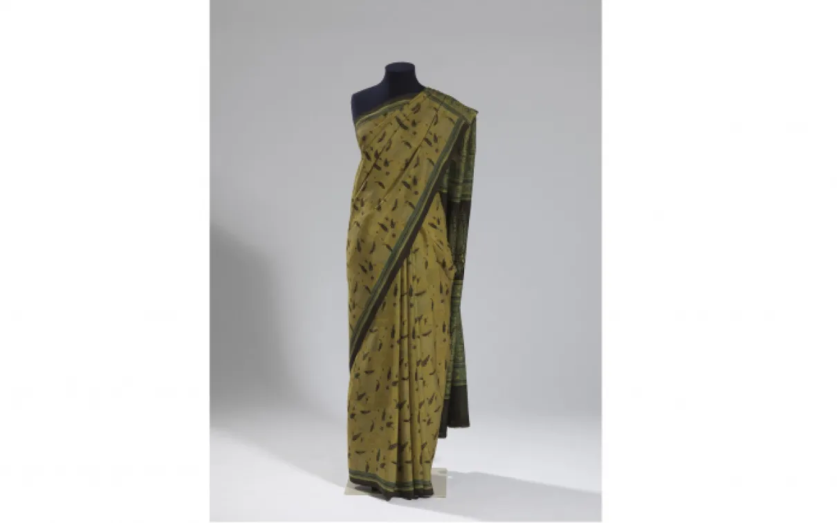 Yellow/green sari
