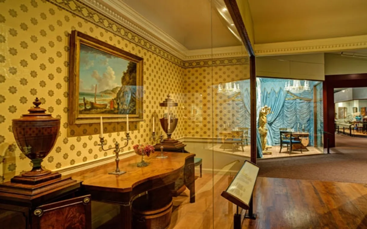 Samuel European Galleries, room settings, period room, Over 4,600 objects in specialized presentations chronicle the development and progression of decorative and other arts of Europe.