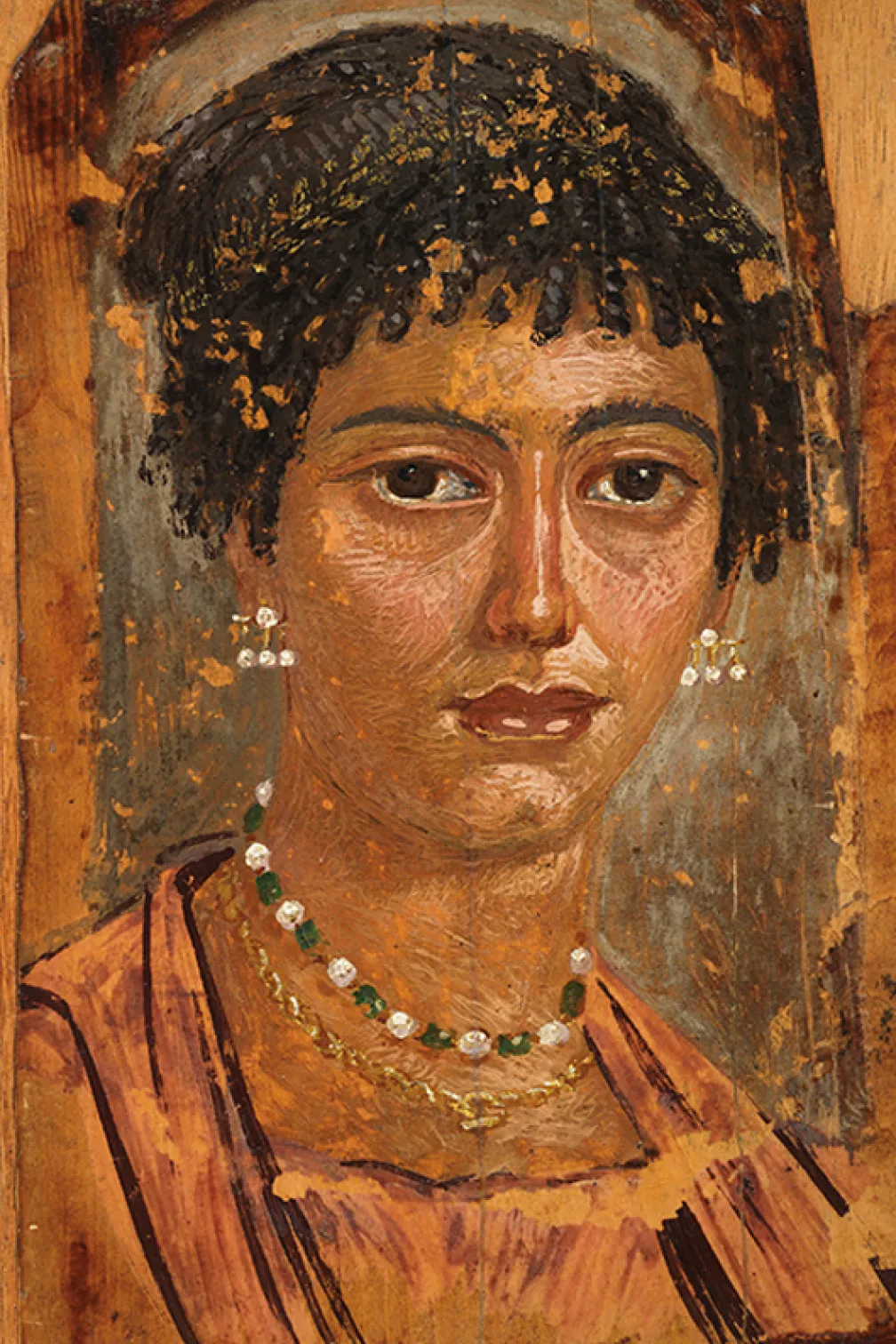 The realistic mummy portraits of men, women and children.  Fayum portraits are considered special and unique creations of a cosmopolitan multicultural  society which flourished in Roman Egypt. 