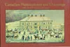 Vignettes caucasiennes et surimpression avec une illustration d'un grand bâtiment colonial et de personnes rassemblées devant.